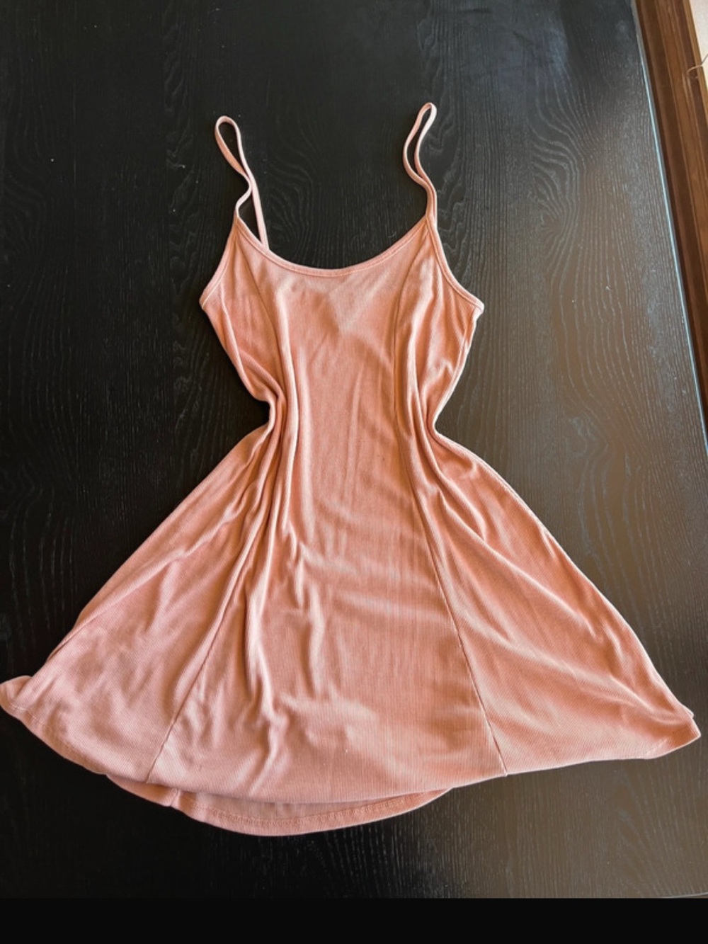 Sweet Ribbed Dusty Rose Mini Dress